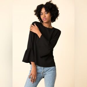 Ganni Olive Clark Blouse, size 42 (L)